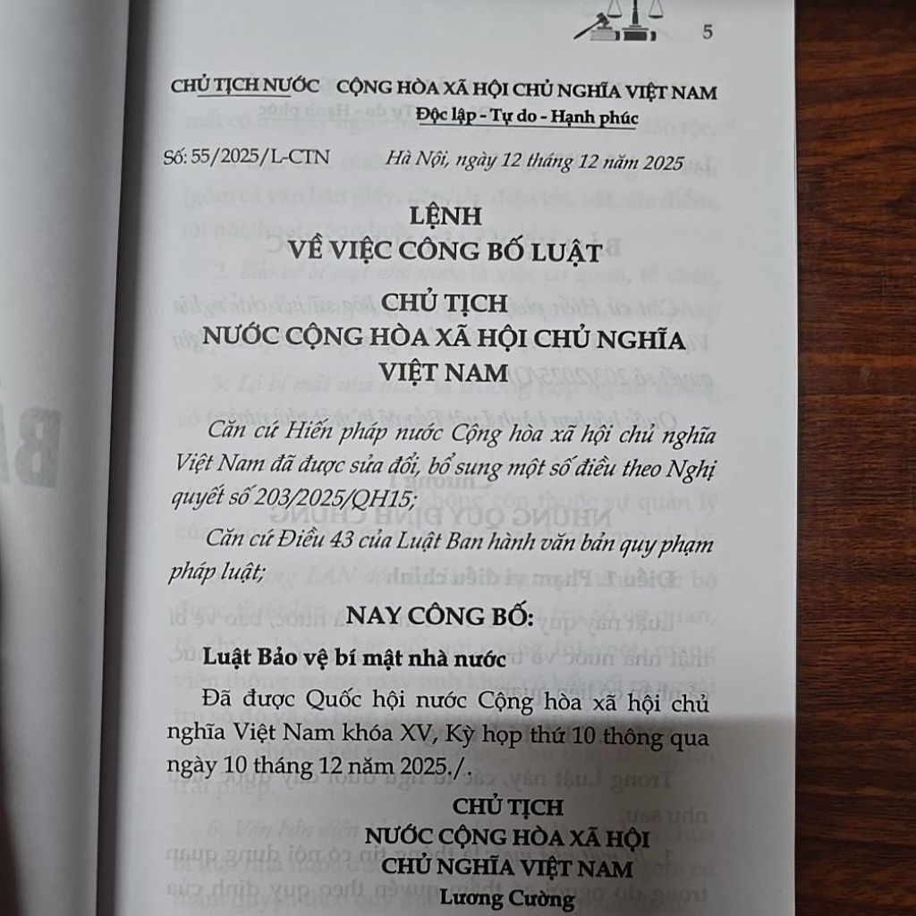 Sách - Luật bảo vệ bí mật nhà nước năm 2025 (NXB Lao động)