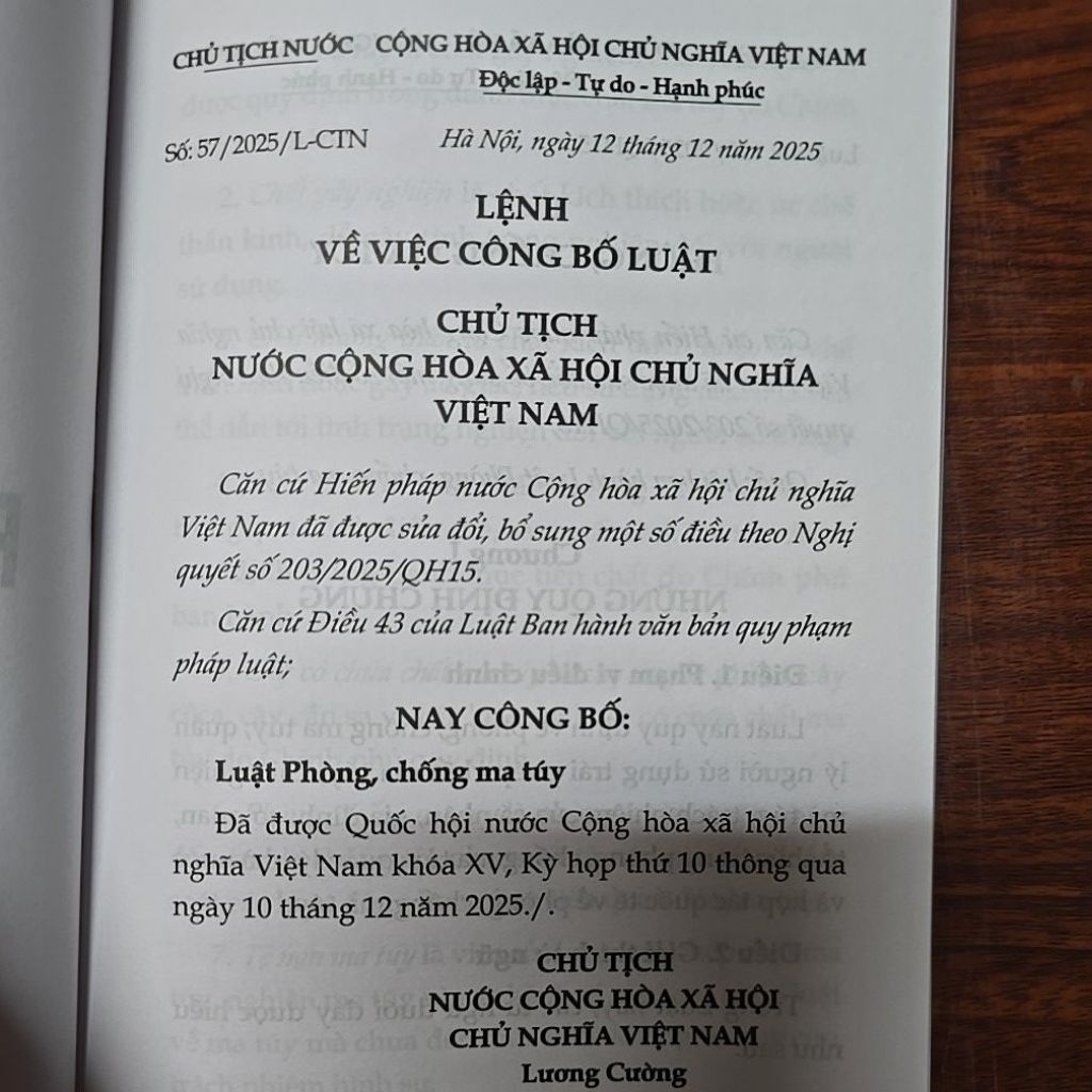 Sách - Luật phòng chống ma túy năm 2025 (NXB Lao động)