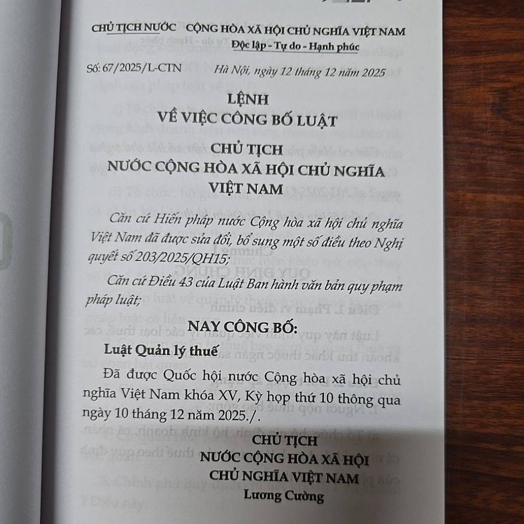 Sách - Luật quản lý thuế năm 2025 (NXB Lao động)