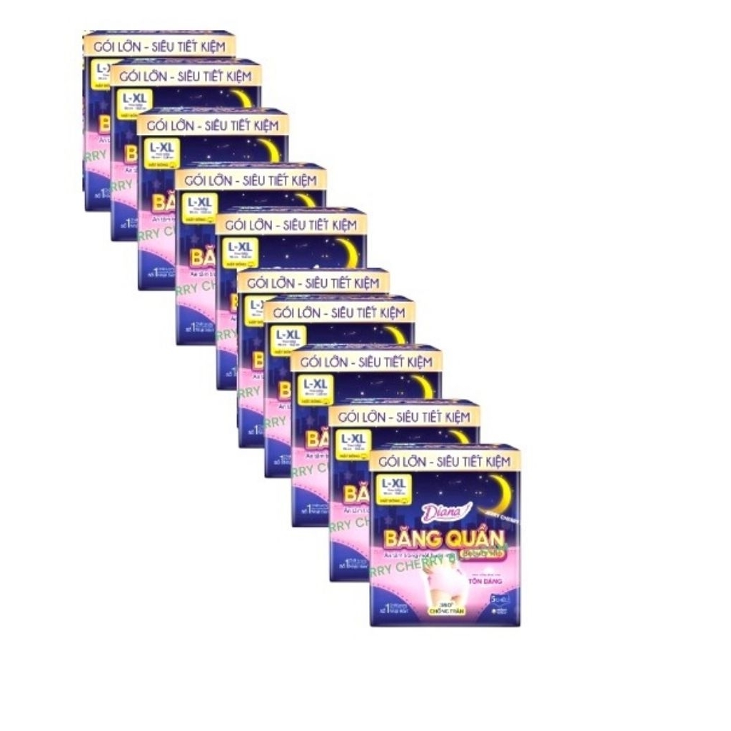 Bộ 10 gói băng vệ sinh dạng quần Diana Beauty hip 5 chiếc size SM/ML/XL