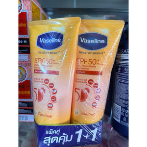 Serum Dưỡng Thể Chống Nắng Vaseline Healthy Bright SPF 50+ PA++++ Daily Protection & Brightening 290mlx2
