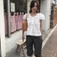 𝗔𝗹𝘆 𝗟𝗶𝗻𝗲𝗻 - Áo Linen nhún cổ thắt nơ