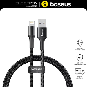 Cáp sạc nhanh Baseus Halo USB to IP 2.4A, hỗ trợ truyền dữ liệu
