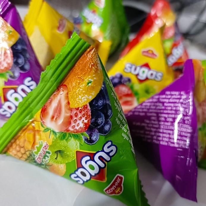 [BÁN CHẠY] Kẹo Dẻo Sugas Trái Cây Kim Tự Tháp (Đủ Vị Dẻo Dai), Đồ Ăn Vặt Siêu Hot