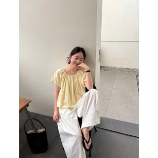 𝗔𝗹𝗶𝗮 𝗟𝗶𝗻𝗲𝗻 - | LY LINEN| - Áo Linen cổ tròn tay phồng