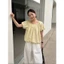 𝗔𝗹𝗶𝗮 𝗟𝗶𝗻𝗲𝗻 - Áo Linen cổ tròn tay phồng
