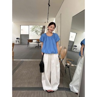𝗔𝗹𝗶𝗮 𝗟𝗶𝗻𝗲𝗻 - | LY LINEN| - Áo Linen cổ tròn tay phồng