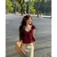 Áo Thô Trễ Vai Cánh Tiên Nơ Ngực, Áo Babydoll Chun Lưng Dáng Bí Bồng Xòe Tiểu Thư