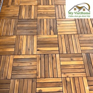 Sàn Gỗ Vỉ Nhựa - COZY I MY VIETHOME I Tấm Gỗ Lót Sàn Ban Công, Chống Trơn Trượt, Chịu Được Nắng Mưa