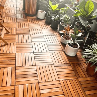 Sàn Gỗ Vỉ Nhựa - COZY I MY VIETHOME I Tấm Gỗ Lót Sàn Ban Công, Chống Trơn Trượt, Chịu Được Nắng Mưa