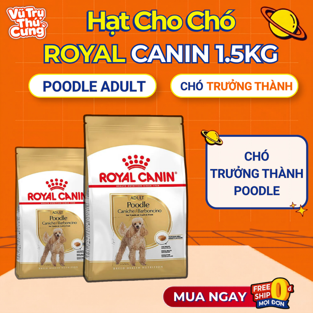 1,5Kg Thức ăn hạt Royal Canin Poodle Adult dành cho chó Poodle trưởng thành