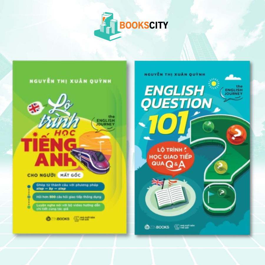 Combo Sách Lộ Trình - Học Tiếng Anh Cho Ngươi Mất Gốc + Học Giao Tiếp Qua Q&A (2 Quyển)