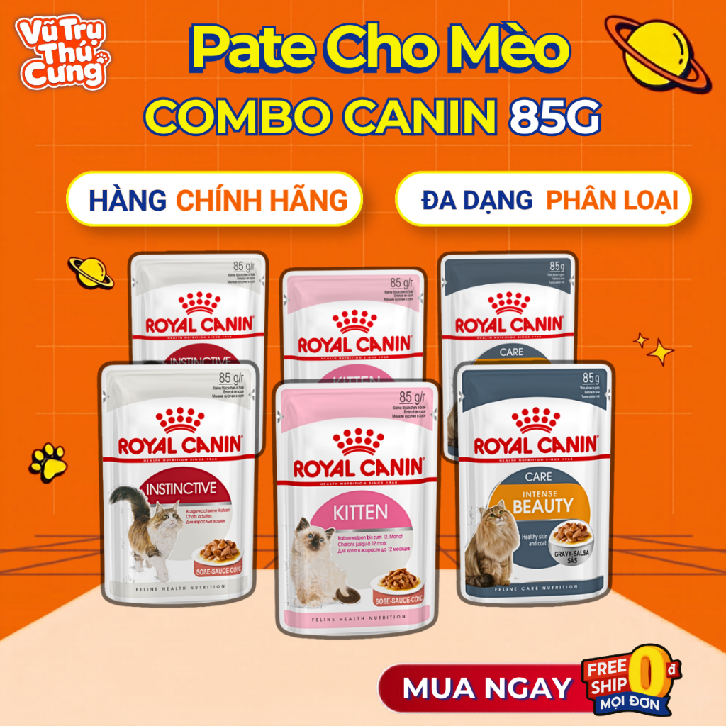 (Combo) Pate Cho Mèo Royal Canin Gói 85g