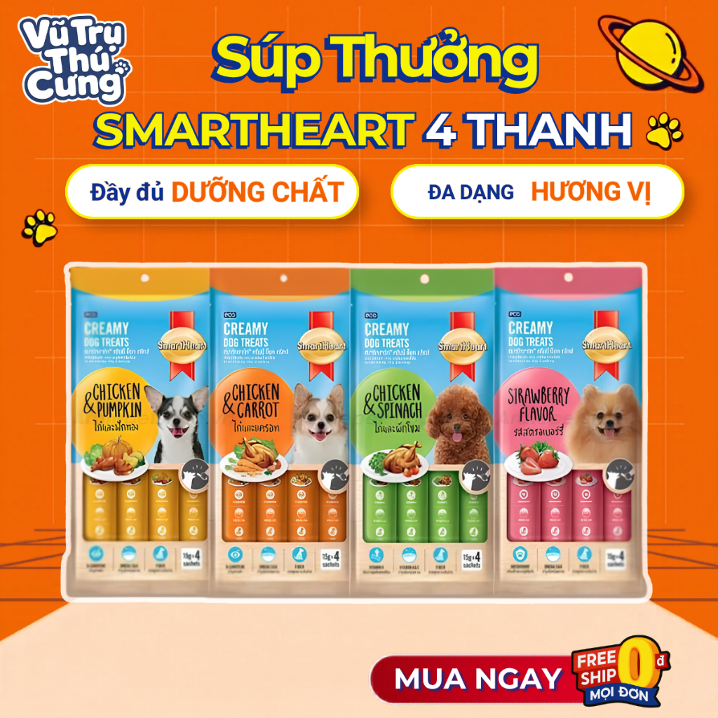 Súp thưởng cho Chó SmartHeart Creamy Thái Lan