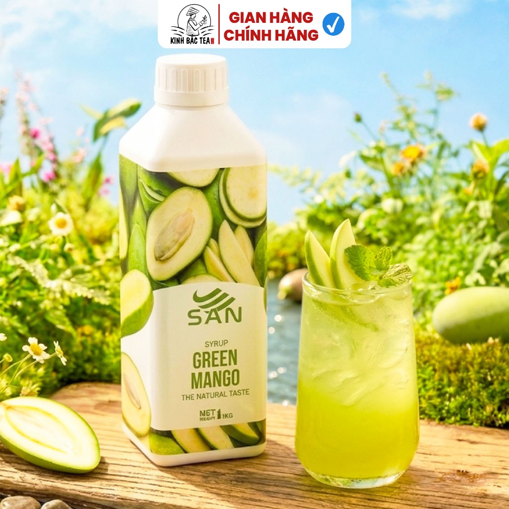 Syrup/siro QUÝT SAN chai 1kg, có mẫu thử 100ml, tặng công thức pha chế, hương thơm, tiện dụng