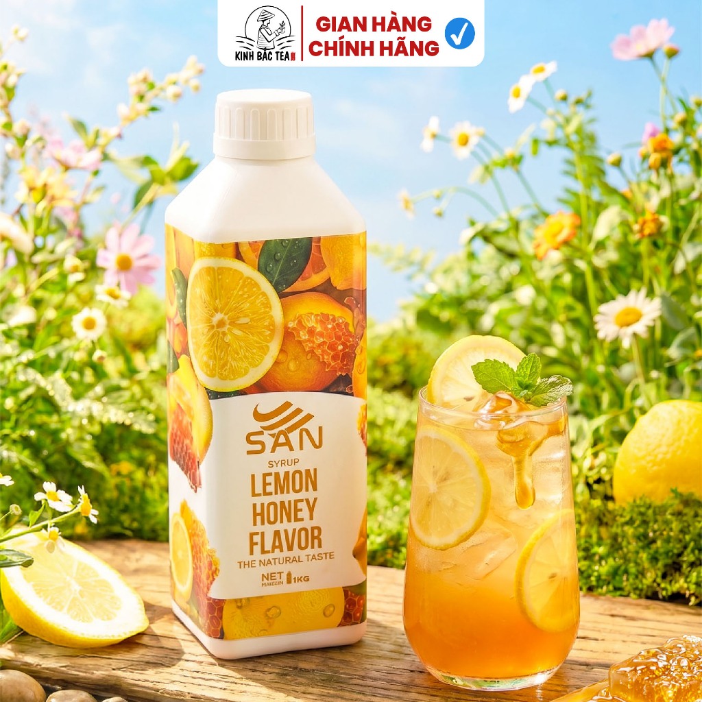 Syrup/siro QUÝT SAN chai 1kg, có mẫu thử 100ml, tặng công thức pha chế, hương thơm, tiện dụng