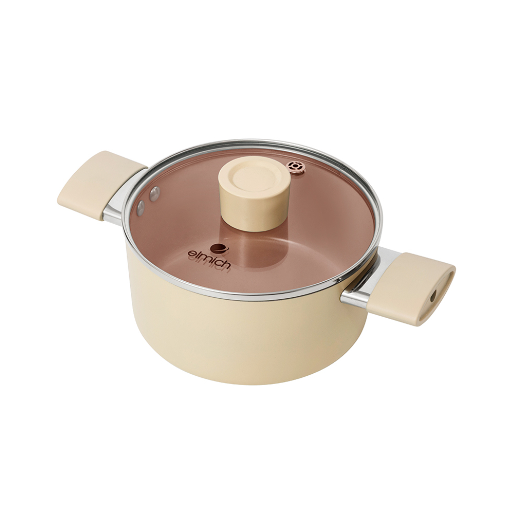 Bộ Nồi Chống Dính Ceramic Full Induction Elmich 5240 Size 18,20,24cm Dùng Bếp Từ Cao Cấp Chính Hãng