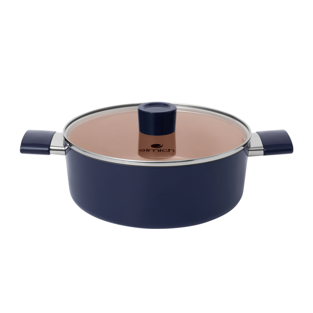 Bộ Nồi Chống Dính Ceramic Full Induction Elmich 5240 Size 18,20,24cm Dùng Bếp Từ Cao Cấp Chính Hãng