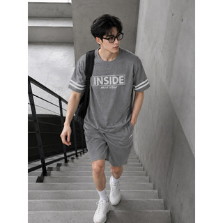 INSDE Bộ Quần Áo Nam Mùa Hè Thể Thao , Chất Liệu Thun Tổ Ong Thấm Hút Mồ Hôi Co Dãn 4 Chiều Phong Cách Free Style