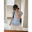 𝗗𝗲𝗺𝗶 𝗟𝗶𝗻𝗲𝗻- Áo Linen cổ tròn nhún eo