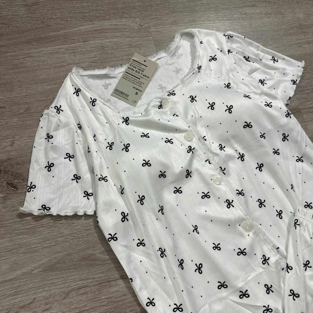 (BomoHouse) Set áo mujji* mặc nhà có mút ngực