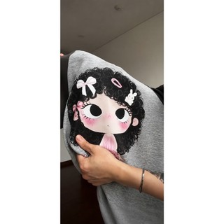 Áo thun babytee phối họa tiết hoạt hình dễ thương dễ mix đồ mặc hàng ngày