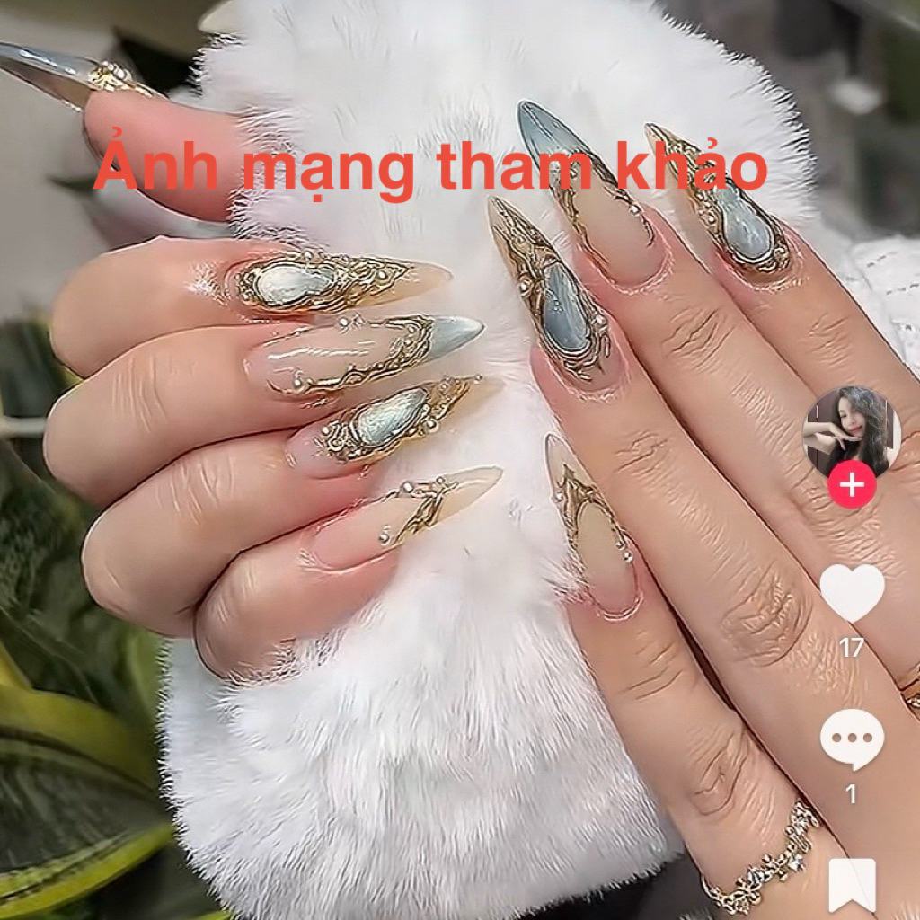 499. nailbox mắt mèo xanh nhạt, tráng gương