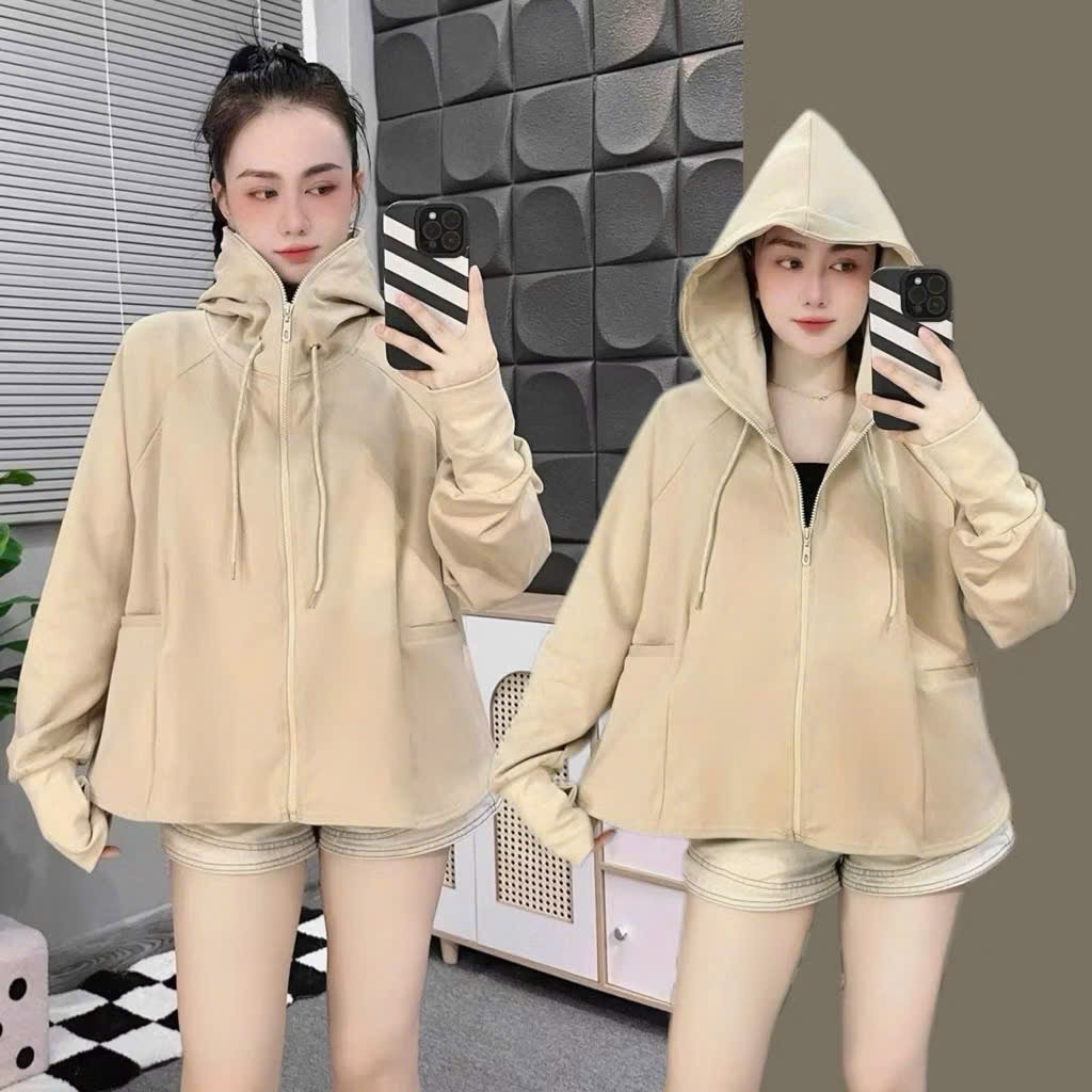 Áo Khoác Chống Nắng Nữ Cánh Dơi Form Rộng Ngắn – Chất Umi Mềm Mịn Co Giãn 4 Chiều, Nhẹ Mát Chống Tia UV, Phong Cách K21