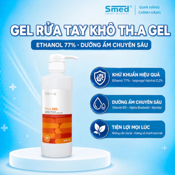 Dung Dịch Rửa Tay Khô Sát Khuẩn TH.A GEL Chai 500ml Tăng Cường Dưỡng Ẩm Da Tay Diệt Khuẩn Toàn Diện