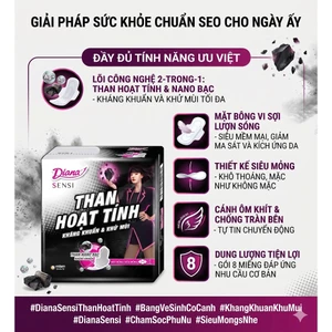 🖤 BVS DIANA SENSI THAN HOẠT TÍNH – KHÁNG KHUẨN & KHỬ MÙI TUYỆT ĐỐI