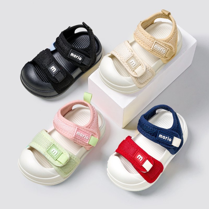 Sandal cho bé Cheerful Mario QL-7005, Sandal quai dán dành cho bé trai bé gái chống trơn trượt chính hãngQDM8