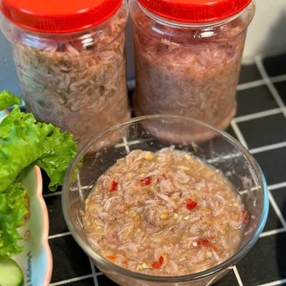 Mắm tép chua Bình Định, Ruốc tươi muối xổi có gia vị vừa vặn, cay, Món ngon nhà làm- 500GR