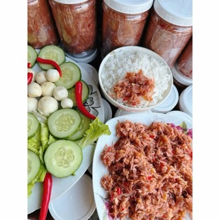 Mắm tép chua Bình Định, Ruốc tươi muối xổi có gia vị vừa vặn, cay, Món ngon nhà làm- 500GR