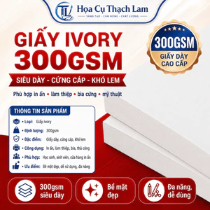 Giấy tráng phủ Ivory 300gsm, Coucher 300gsm rất dày đảm bảo không bị lem