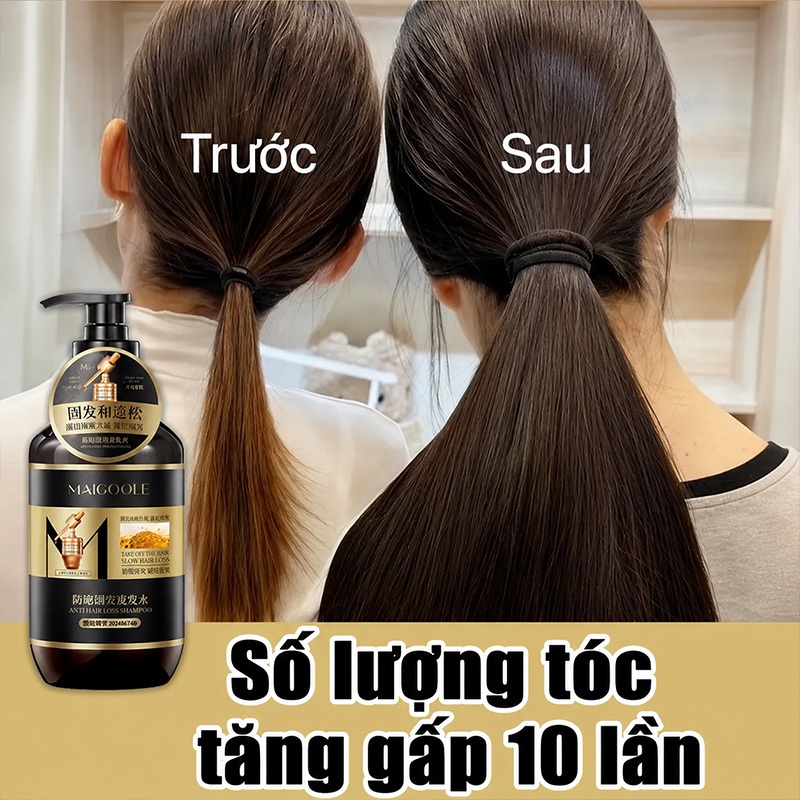 Dầu gội chống rụng tóc MALGOOLE, dầu gội chống rụng tóc, giảm rụng tóc và rụng tóc, kiểm soát dầu và chống gàu 400ml