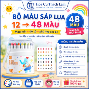 Bộ Sáp Lụa Tết 12–48 Màu – Silky Crayon Mịn Mượt – Vẽ Tết, Decor Quà Tặng, Làm Handmade