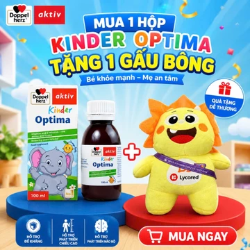(Date 2028)Siro bổ sung vitamin cho bé Doppelherz Kinder Optima hỗ trợ giúp bé ăn ngon, cải thiện tầm vóc