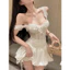 Áo corset cúp ngực ren quai bèo