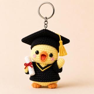 Móc Khóa Len Lendo Các Bé Dễ Thương Tốt Nghiệp 12cm Handmade Amigurumi Quà Tặng Tốt Nghiệp Phụ Kiện Balo Xinh Xắn