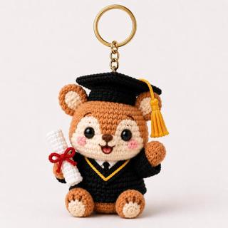 Móc Khóa Len Lendo Các Bé Dễ Thương Tốt Nghiệp 12cm Handmade Amigurumi Quà Tặng Tốt Nghiệp Phụ Kiện Balo Xinh Xắn