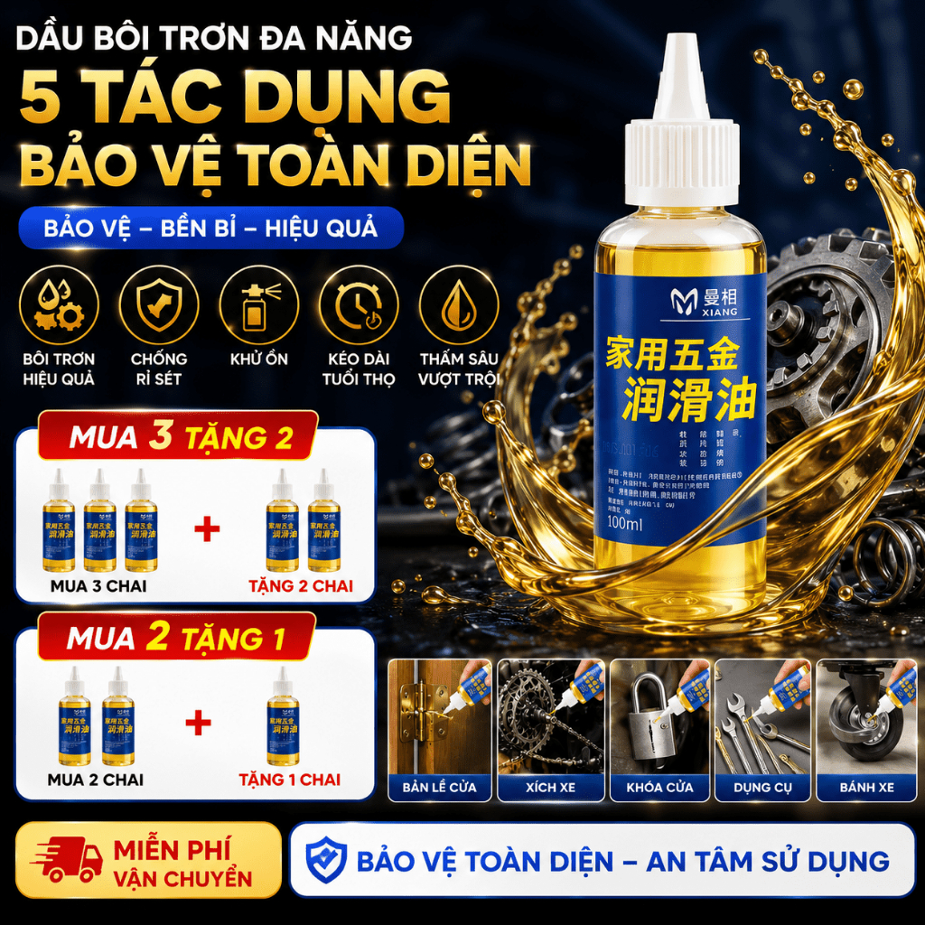 Dầu Bôi Trơn Đa Năng Chống Rỉ Sét｜Chịu Nhiệt｜Giảm Tiếng Kêu Bản Lề｜Mua 2 Tặng 1