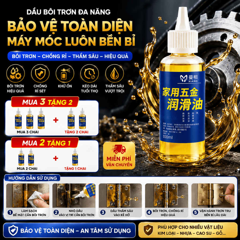 Dầu Bôi Trơn Đa Năng Chống Rỉ Sét｜Chịu Nhiệt｜Giảm Tiếng Kêu Bản Lề｜Mua 2 Tặng 1