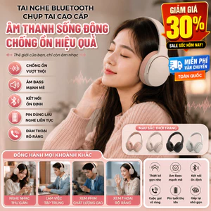 Tai Nghe Chụp Tai Bluetooth Không Dây/Có Dây｜Có Micro｜Âm Thanh Sống Động｜Quà Tặng