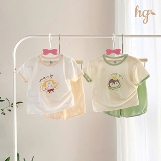 Bộ Cộc Tay Hàng HG Chất Petit Thun Lạnh Mềm Mịn Thoáng Mát Cho Bé Gái Bé Trai Hàng Chuẩn HG
