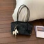 Túi Xách Nữ Quai Dài Da Vân Loang Phối Màu Pastel - Túi Đeo Vai Dáng Ngang Canvas Phối Da Kèm Charm Ngựa Dể Thương ST182
