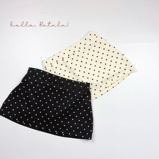 Chân váy bé gái BATALA KIDS, CHÂN VÁY CHẤM BI ĐEN TRẮNG cho bé gái kiểu chữ A dễ thương cho bé 10-25kg