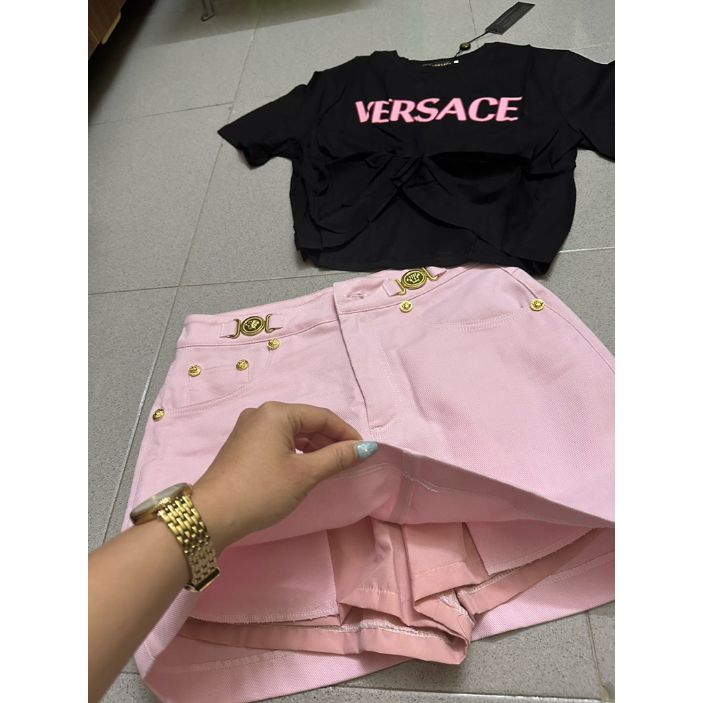 Váy jean tag Versace nhiều màu