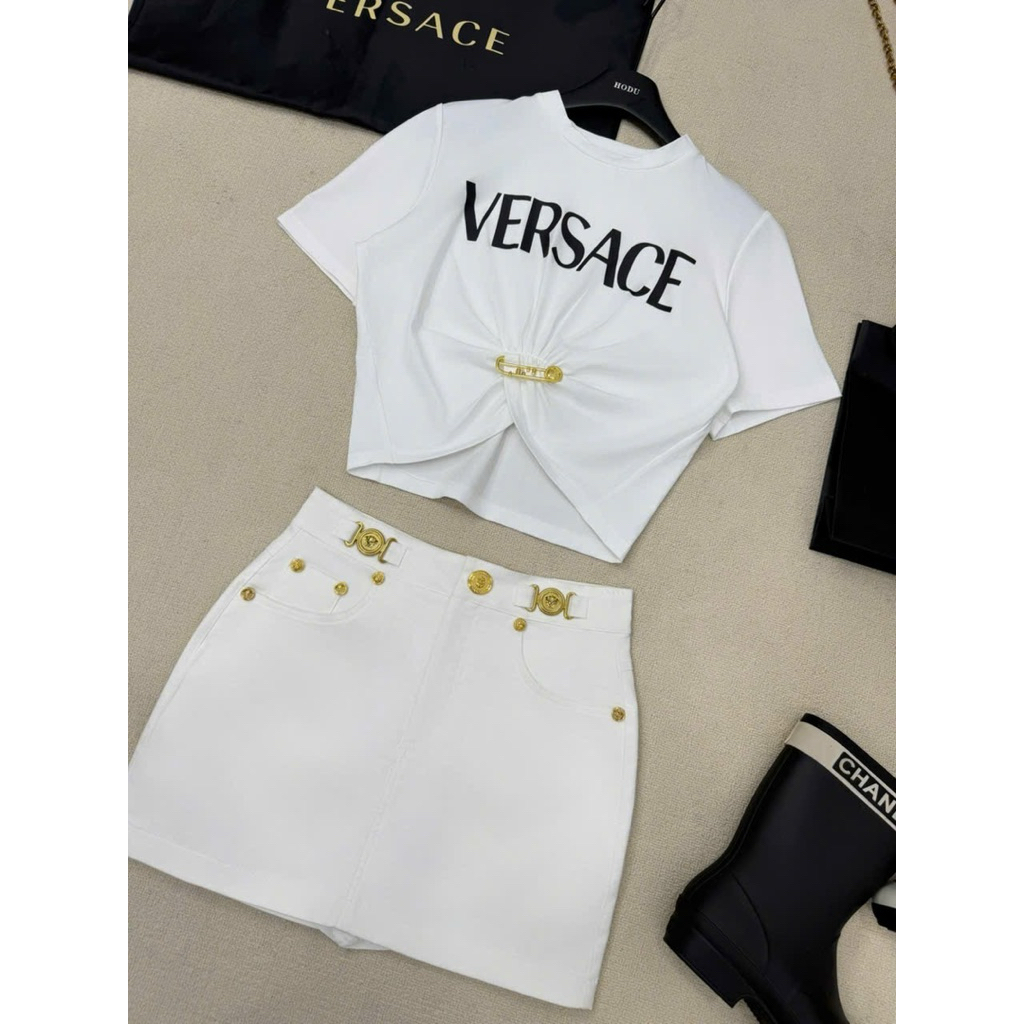 Váy jean tag Versace nhiều màu