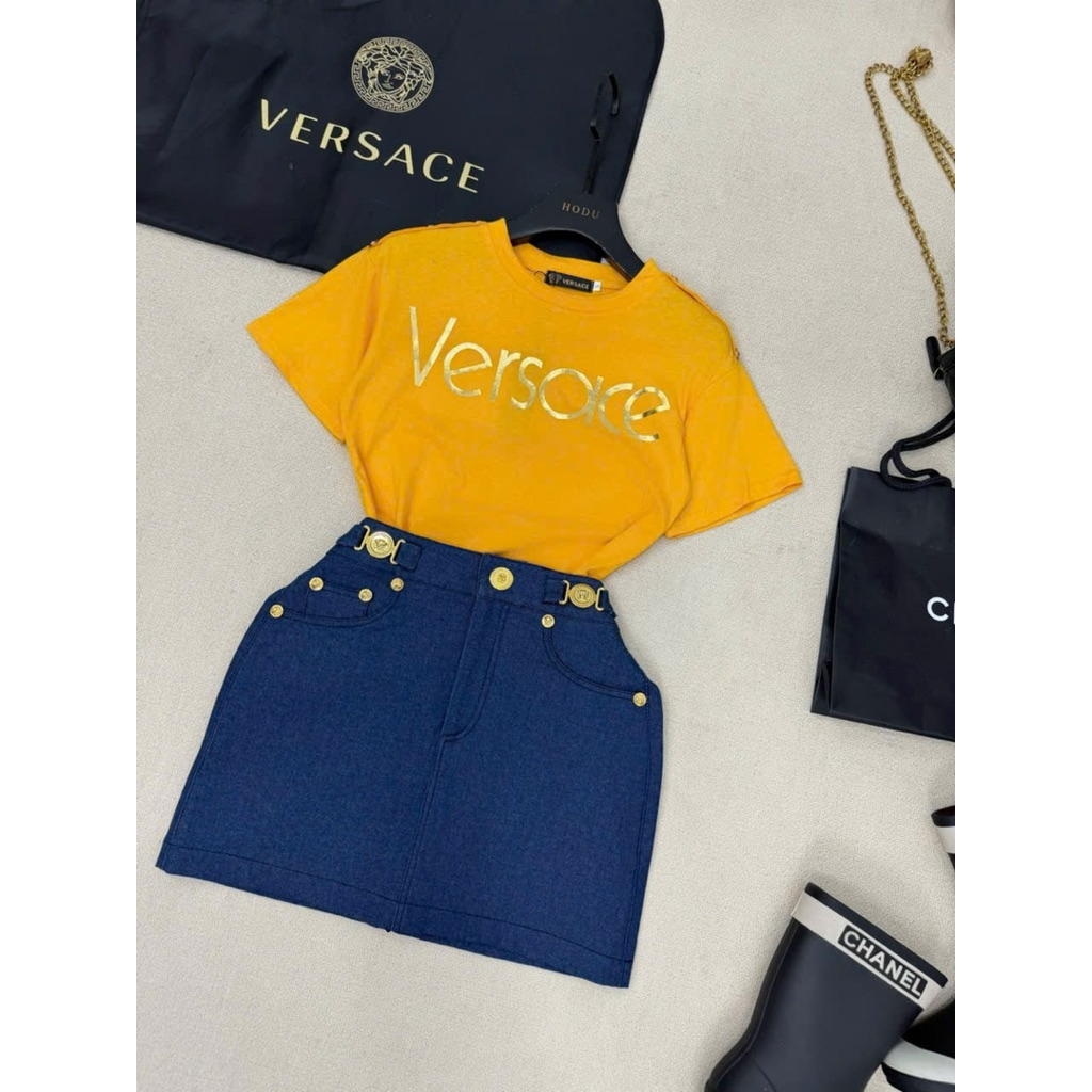 Váy jean tag Versace nhiều màu