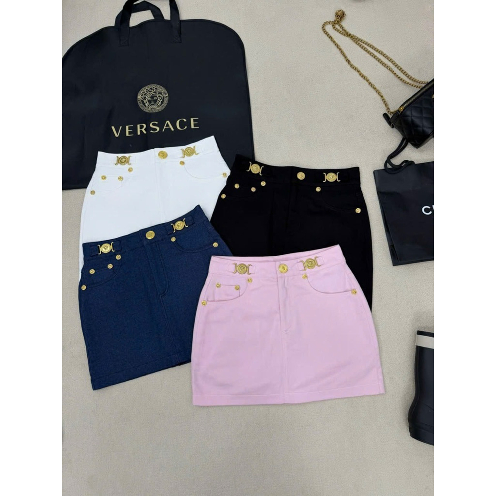 Váy jean tag Versace nhiều màu